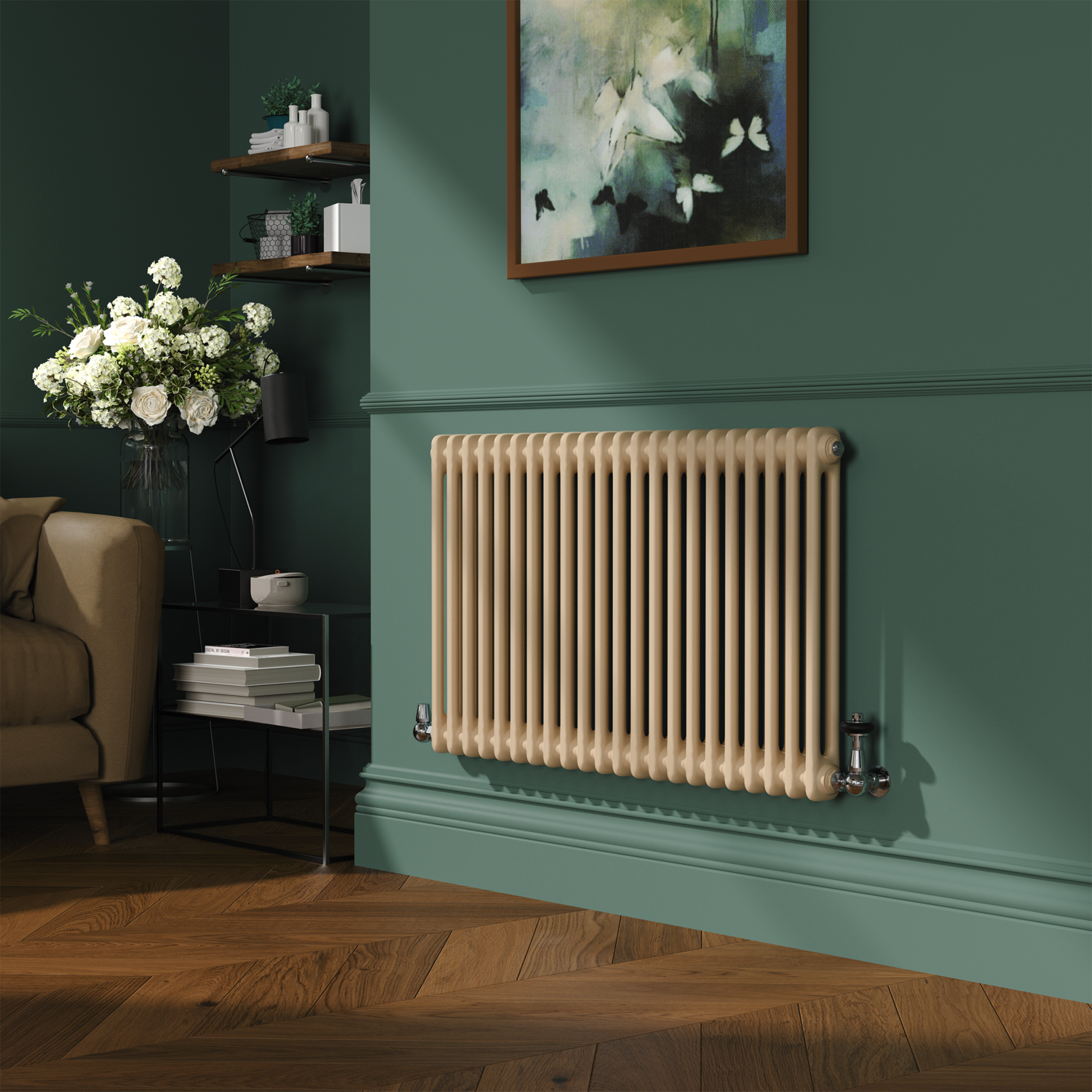 Elk Horizontal Double Column Traditional Radiator 600x1010mm 3462 BTU Cast Iron Style