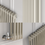 Reggio Linen Horizontal Double Column Traditional Radiator 600x1010mm 3462 BTU - Cast Iron Style