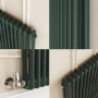 Reggio Evergreen Horizontal Double Column Traditional Radiator 600x1190mm 4091 BTU - Cast Iron Style