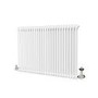 Reggio White Horizontal Double Column Traditional Radiator 800x1190mm 4091 BTU - Cast Iron Style