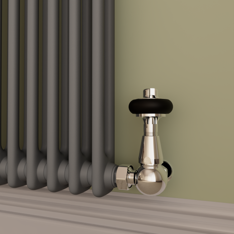 Reggio Anthracite Horizontal Double Column Radiator 800x1460mm 6598 BTU - Cast Iron Style