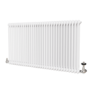 Reggio White Horizontal Double Column Traditional Radiator 800x1460mm 5035 BTU - Cast Iron Style