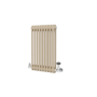 Reggio Beige grey Horizontal Double Column Traditional Radiator 600x425mm 1416 BTU - Cast Iron Style