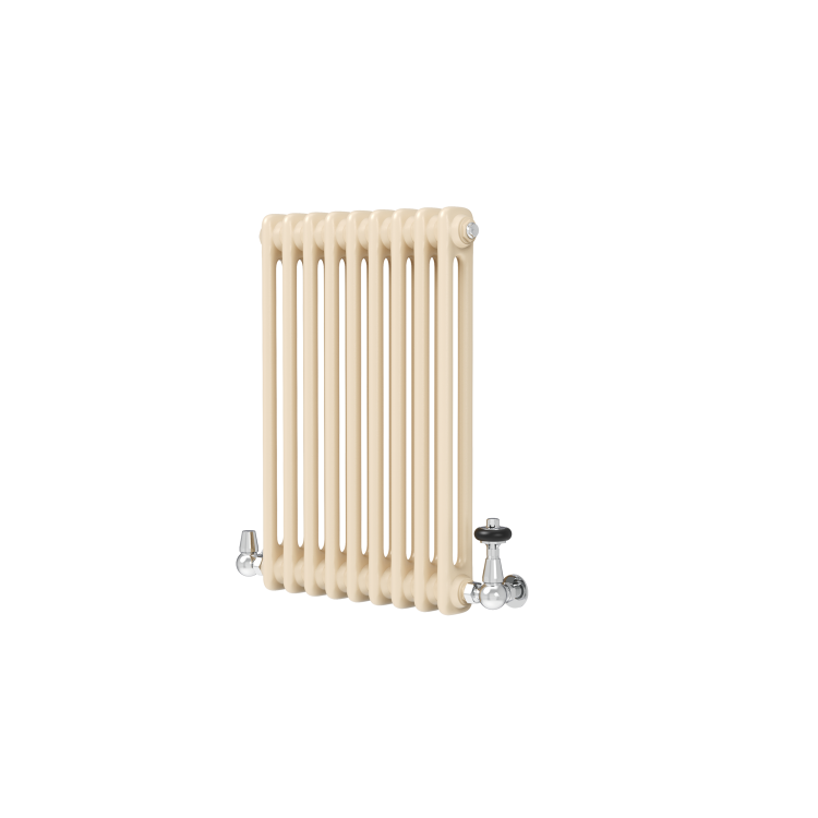 Reggio Elk brown Horizontal Double Column Traditional Radiator 600x425mm 1416 BTU - Cast Iron Style