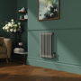 Reggio Smoked Stone Horizontal Double Column Traditional Radiator 600x425mm 1416 BTU - Cast Iron Style