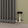 Reggio Anthracite Horizontal Double Column Radiator 800x425mm 1855 BTU - Cast Iron Style