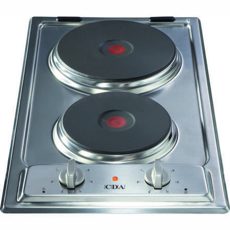 CDA HCE340SS 29cm Domino Two Zone Sealed Plate Hob Stainless Steel