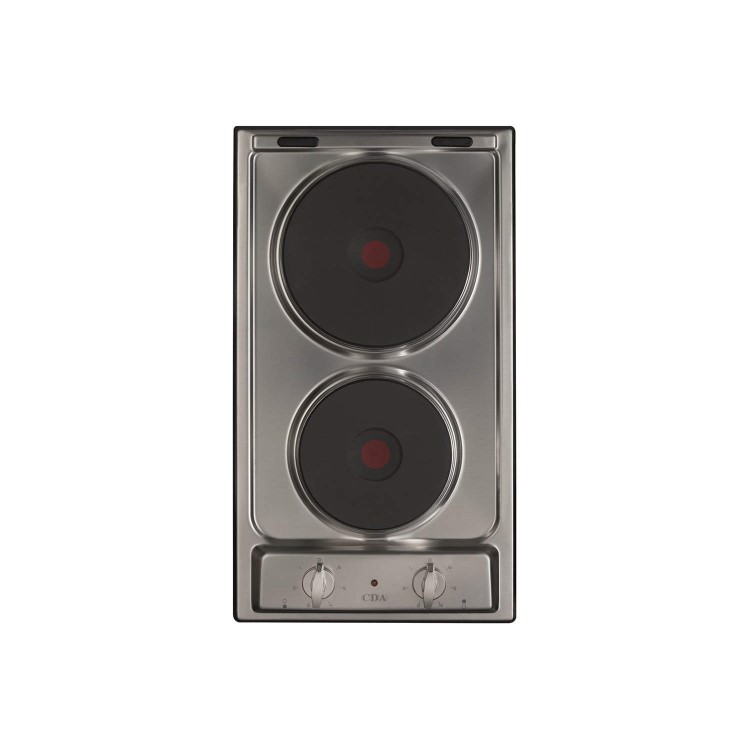 CDA HCE340SS 29cm Domino Two Zone Sealed Plate Hob Stainless Steel