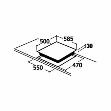 CDA HCG501WH Level 1 Four Burner 60cm Gas Hob in White