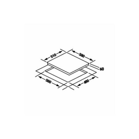 CDA HCN510FR Frameless Touch Control Low Current Four Zone 60cm Induction Hob