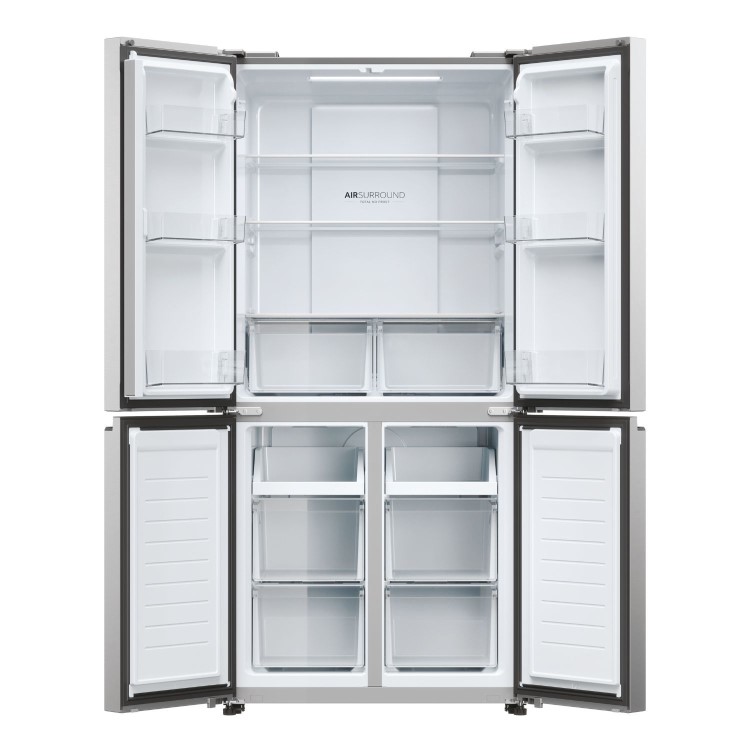 Haier Series 3 467 Litre Side-by-Side American Fridge Freezer - Stainless steel