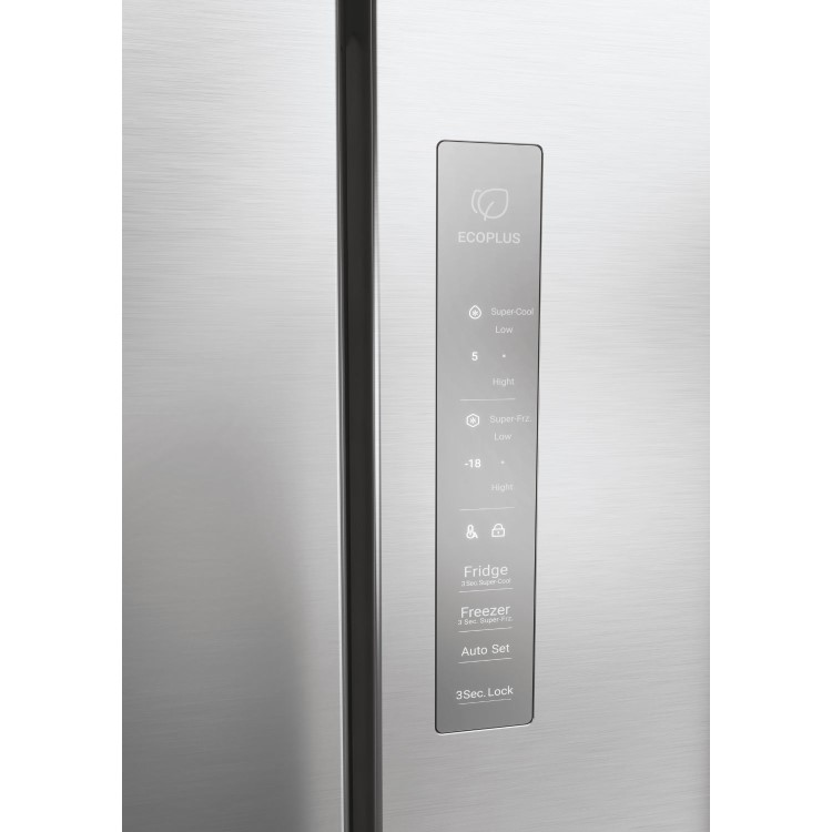Haier Series 3 467 Litre Side-by-Side American Fridge Freezer - Stainless steel