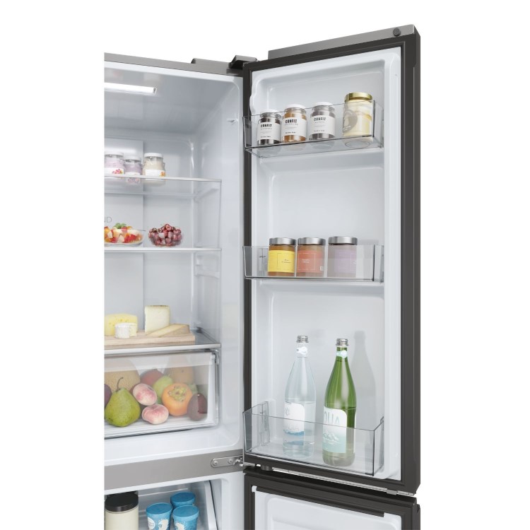 Haier Series 3 467 Litre Side-by-Side American Fridge Freezer - Stainless steel