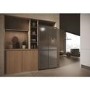 Haier Series 3 463 Litre Four Door American Fridge Freezer - Platinum Inox