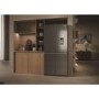 Haier Series 3 463 Litre Four Door American Fridge Freezer - Platinum Inox