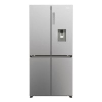 Haier Series 3 463 Litre Four Door American Fridge Freezer - Platinum Inox