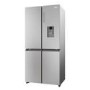 Haier Series 3 463 Litre Four Door American Fridge Freezer - Platinum Inox