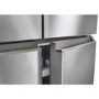 Haier Series 3 463 Litre Four Door American Fridge Freezer - Platinum Inox