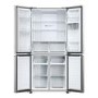 Haier Series 3 463 Litre Four Door American Fridge Freezer - Platinum Inox