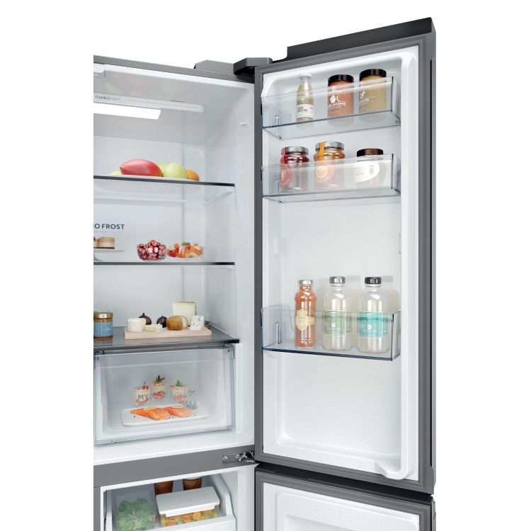 Haier Series 3 250 Litre Side-by-Side American Fridge Freezer -  Black