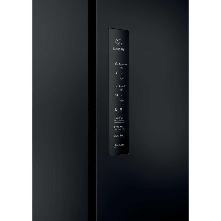 Haier Series 3 250 Litre Side-by-Side American Fridge Freezer -  Black