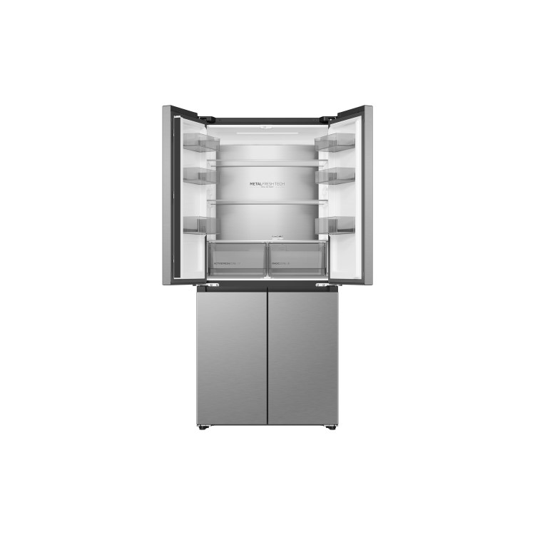 Haier Cube Series 5 523 Litre Four Door American Fridge Freezer - Inox