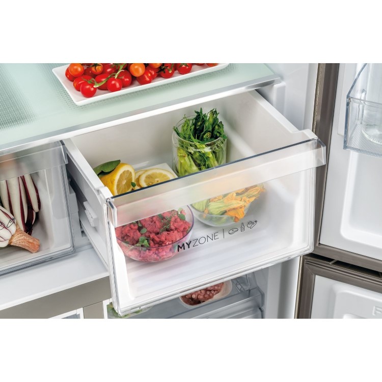 Refurbished Haier Series 5 HCR59F19ENMM Freestanding 643 Litre Frost Free American Fridge Freezer Stainless Steel