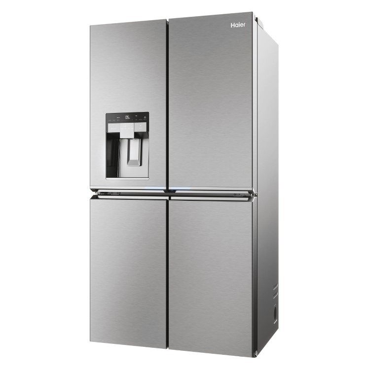 Haier Series 7 601 Litre Side-by-Side American Fridge Freezer -  Stainless steel