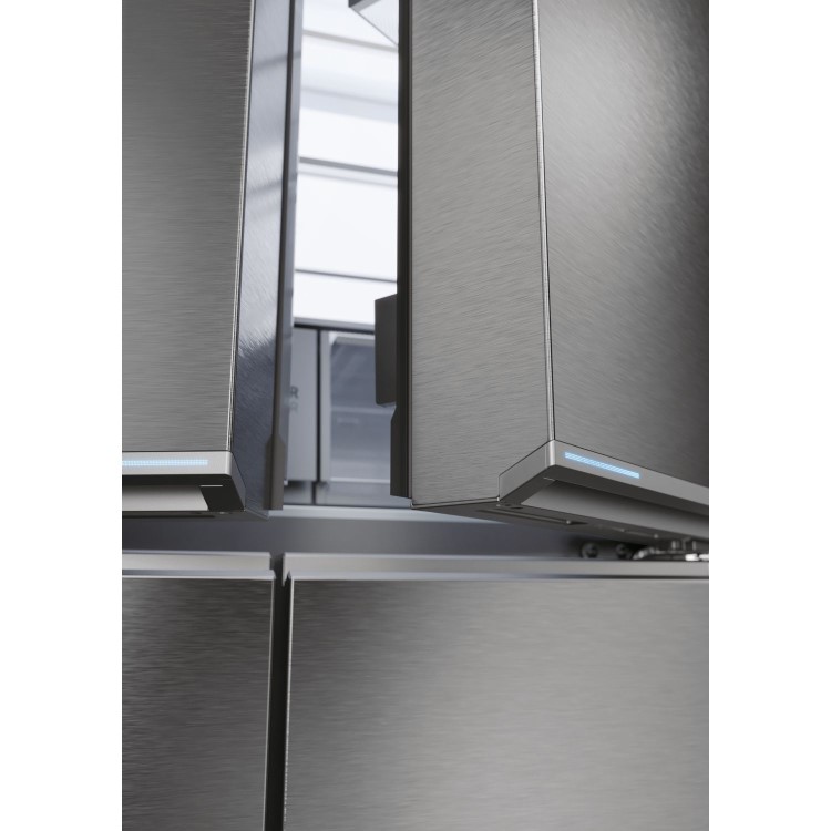 Haier Series 7 601 Litre Side-by-Side American Fridge Freezer -  Stainless steel