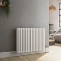A2/HCT18-600-WCT GRADE A2 - Reggio White Horizontal Triple Column Traditional Radiator 600x830mm 3581 BTU - Cast Iron Style