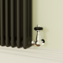 Reggio Midnight Black Horizontal Triple Column Traditional Radiator 800x830mm 3581 BTU - Cast Iron Style