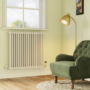 Reggio White Horizontal Triple Column Radiator 800x830mm 2411 BTU - Cast Iron Style