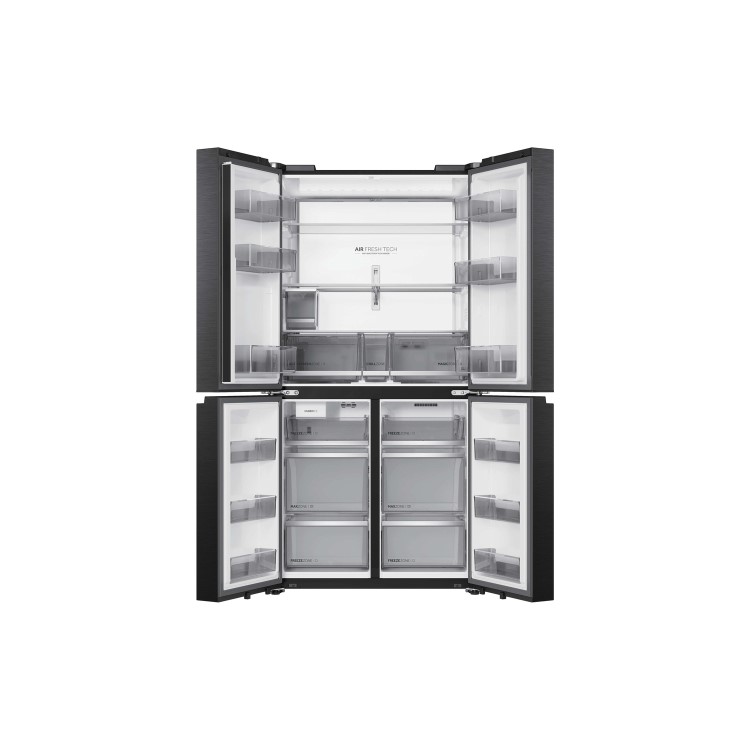 Haier Cube Series 7 700 Litre Four Door American Fridge Freezer - Black