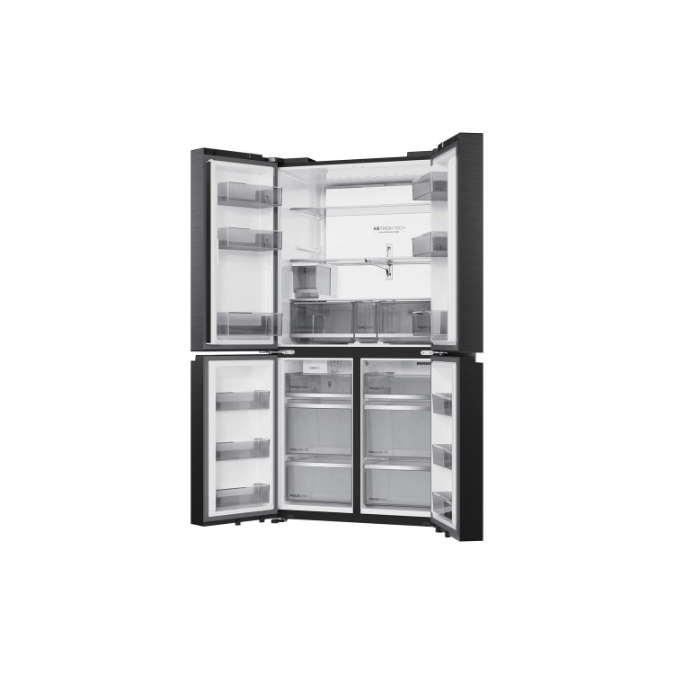 Haier Cube Series 7 700 Litre Four Door American Fridge Freezer - Black