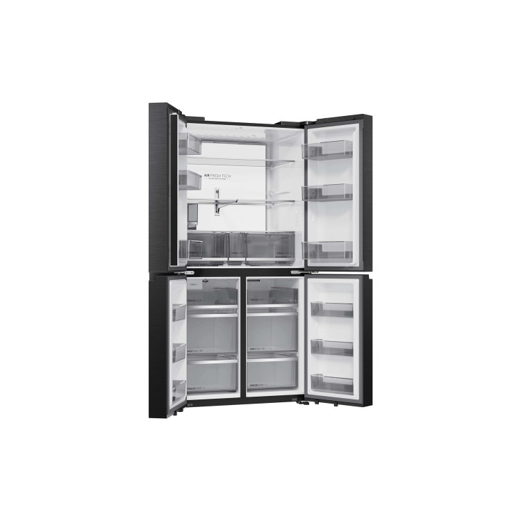 Haier Cube Series 7 700 Litre Four Door American Fridge Freezer - Black