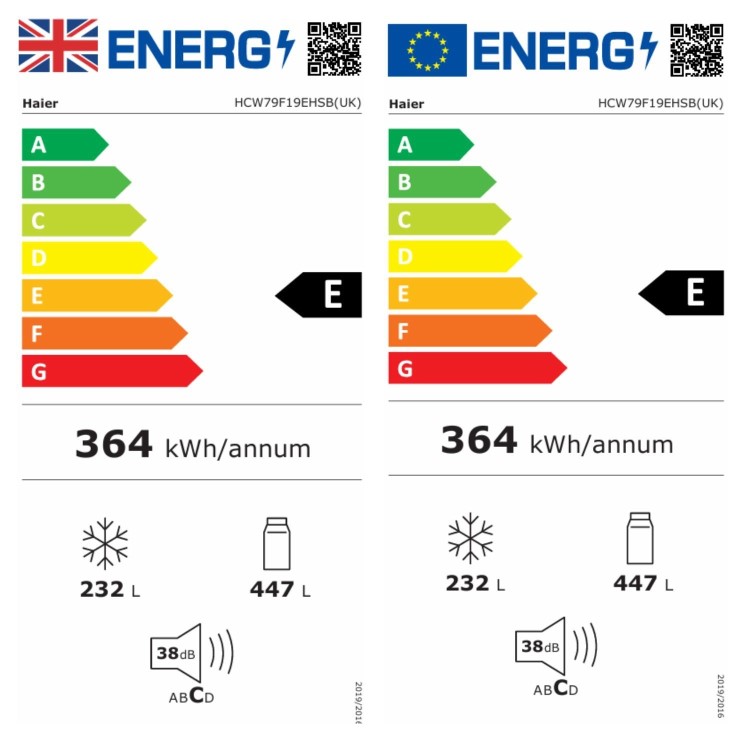 Haier Cube Series 7 679 Litre Four Door American Fridge Freezer - Black