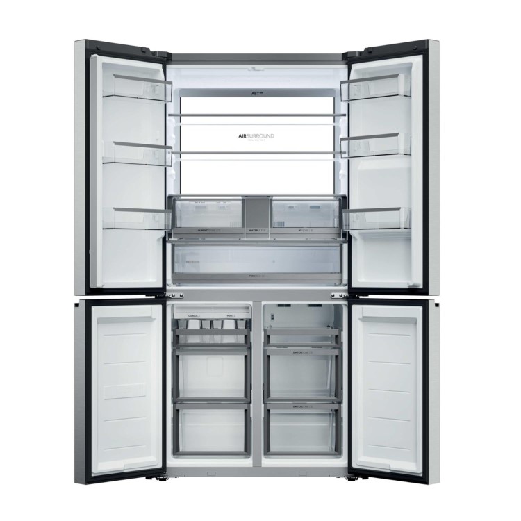 Haier Cube Series 7 679 Litre Four Door American Fridge Freezer - Black