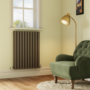 Sorrento Anthracite Horizontal Oval Designer Radiator 800x590mm Double Panel 2399 BTU