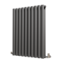 Sorrento Anthracite Horizontal Oval Designer Radiator 800x590mm Double Panel 2399 BTU