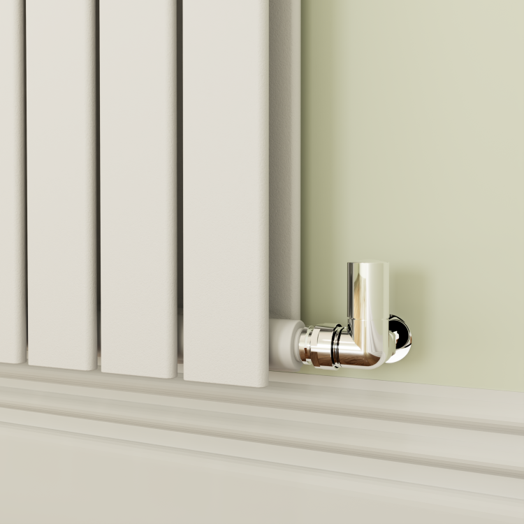 Riace White Horizontal Flat Designer Radiator 800x748mm Double Panel 3628 BTU