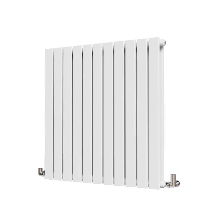 Riace White Horizontal Flat Designer Radiator 800x748mm Double Panel 3628 BTU