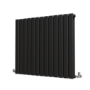Riace Midnight Black Horizontal Flat Designer Radiator 800x884mm Double Panel 4286 BTU