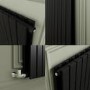 Riace Midnight Black Horizontal Flat Designer Radiator 800x884mm Double Panel 4286 BTU