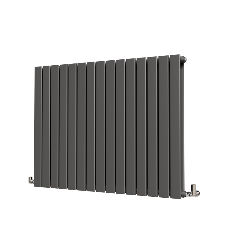 Riace Anthracite Horizontal Flat Designer Radiator 800x1020mm Double Panel 3856 BTU