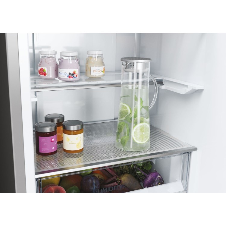 Haier 2D 60 Series 5 409 Litre 60/40 Freestanding Fridge Freezer - Dark Inox