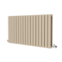 Riace Beige grey Horizontal Flat Designer Radiator 600x1156mm Double Panel 4370 BTU