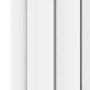 Sorrento White Horizontal Oval Designer Radiator 600x1003mm Double Panel 4079 BTU