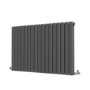 Riace Anthracite Horizontal Flat Designer Radiator 800x1156mm Double Panel 4370 BTU