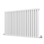 Sorrento White Horizontal Oval Designer Radiator 800x1180mm Double Panel 4798 BTU