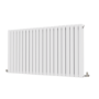 Riace White Horizontal Flat Designer Radiator 800x1428mm Double Panel 5398 BTU
